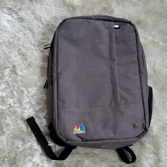Unisex Gray CNBC Laptop Backpack